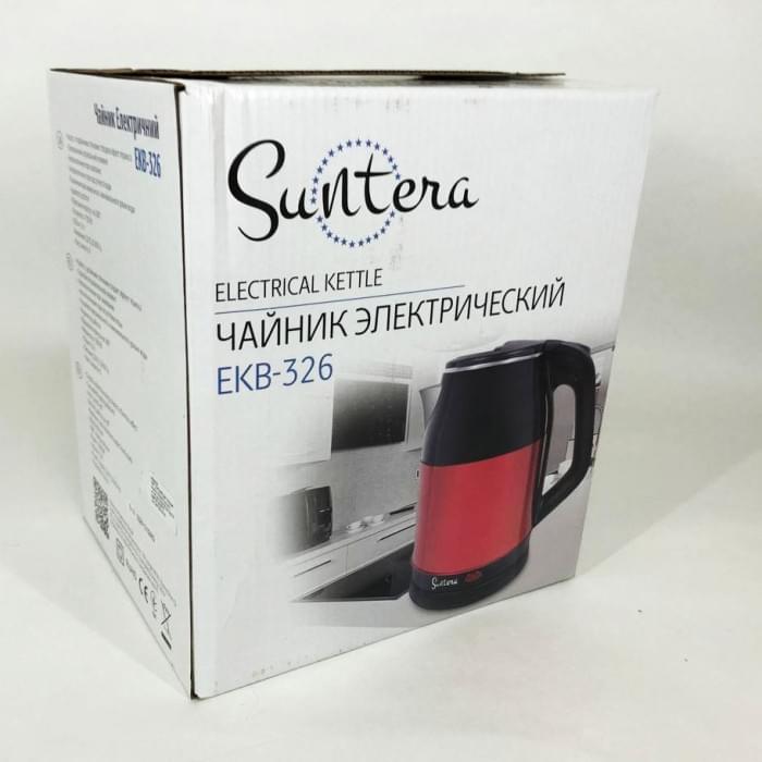 Якісний електричний чайник для дому Suntera EKB-326R 1500 Вт 1.8 л, BS-156 Вишуканий електрочайник