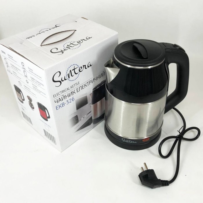 Тихий побутовий чайник Suntera, Електрочайник на кухню, Чайник електричний для дому красивий PT-45