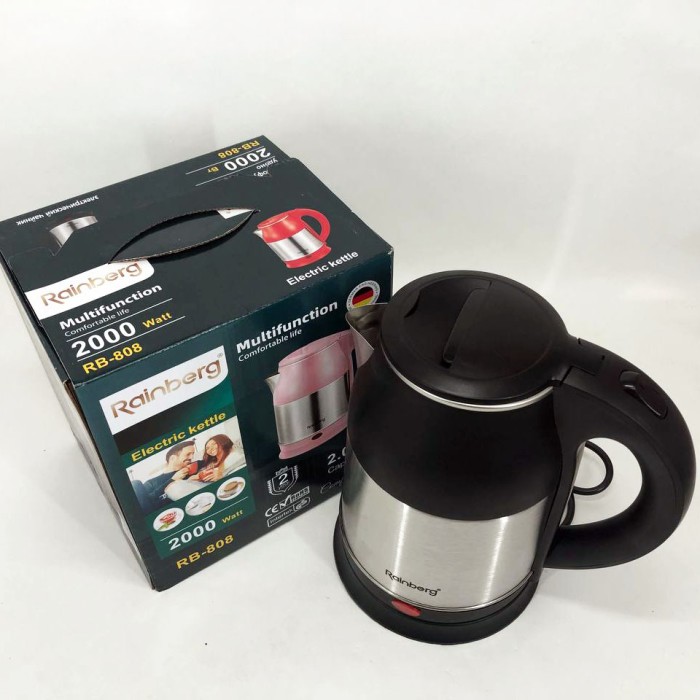 Хороший електрочайник для дому Rainberg RB-808 2000 Вт 2 л, Сучасний електричний чайник YX-50