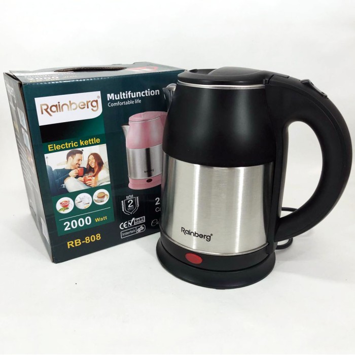 Хороший електрочайник для дому Rainberg RB-808 2000 Вт 2 л, Сучасний електричний чайник YX-50