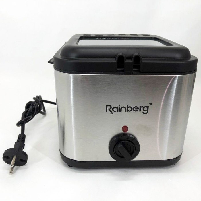 Фритюрниця для дому Rainberg RB-2219 з терморегулятором та знімною чашею електрофритюрниця IX-123 міні фритюрниця