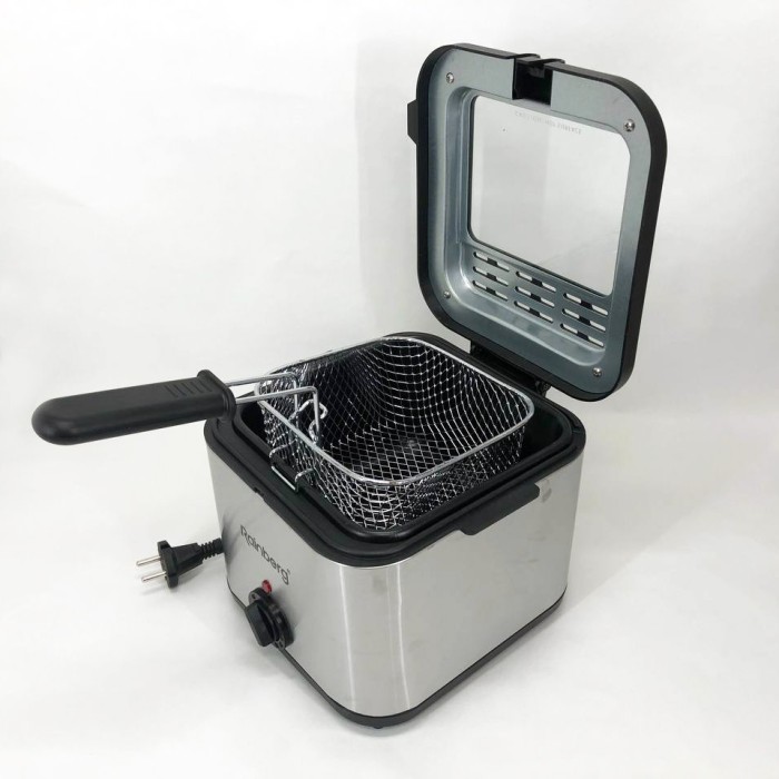 Фритюрниця для дому Rainberg RB-2219 з терморегулятором та знімною чашею електрофритюрниця міні фритюрниця QN-62
