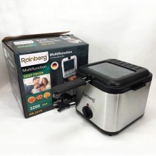 Фритюрниця для дому Rainberg RB-2219 з терморегулятором та знімною чашею електрофритюрниця міні фритюрниця QN-62
