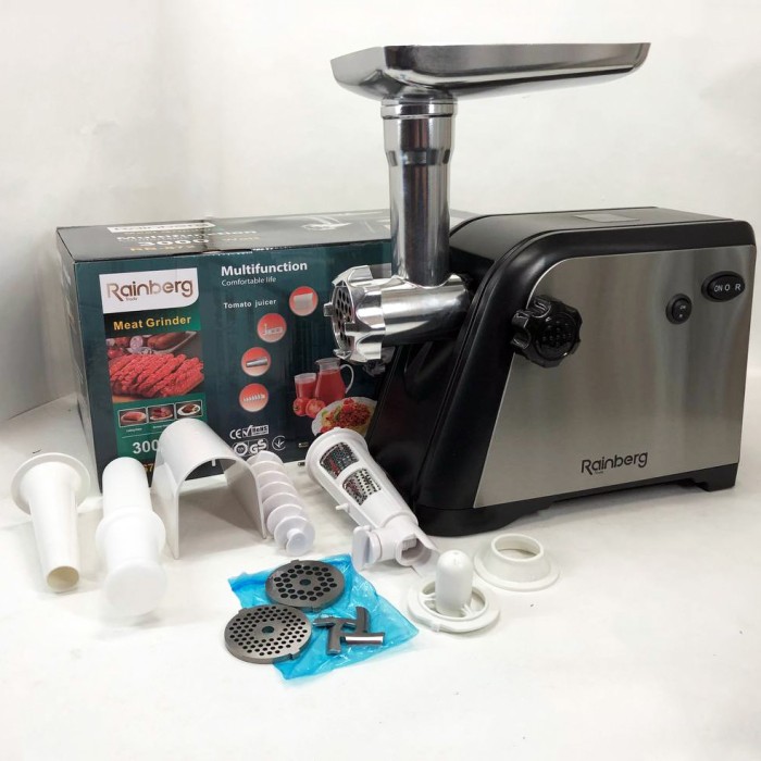М'ясорубки з соковижималкою і шинковкою Rainberg RB-672 3000W М'ясорубка з функцією подрібнення 'яса DO-56