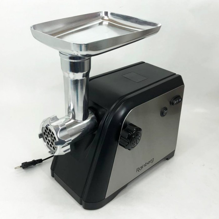 Електром'ясорубка побутова з насадкою для кебабу Rainberg, М'ясорубка для м'ясних виробів KE-36