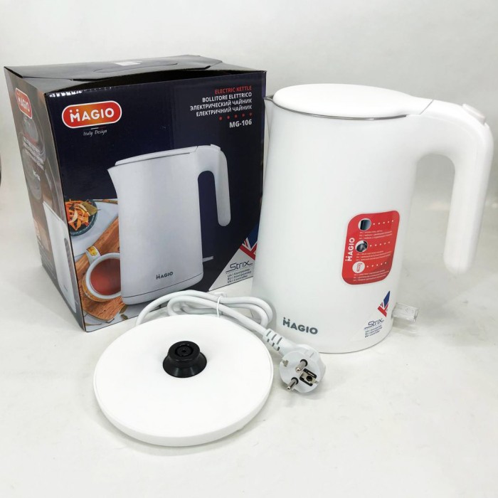 Електричний чайник з індикатором роботи MAGIO MG-106, Електрочайник нержавіюча сталь JA-36