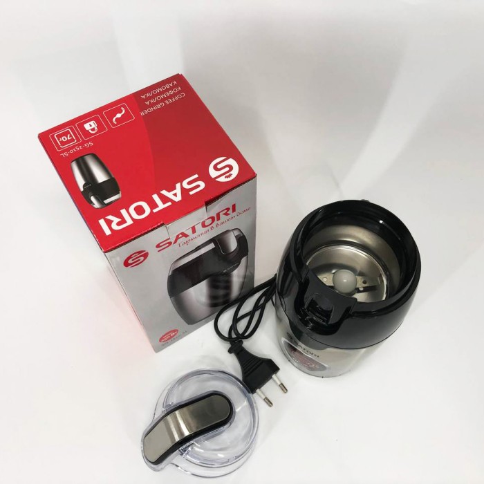 Побутова кавомолка стаціонарна SATORI SG-2510-SL 120 Вт, Подрібнювач кави, Кавомолка електрична топ XP-96