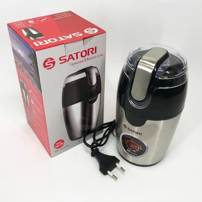 Універсальна електро кавомолка SATORI SG-2510-SL 120 Вт, Роторна кавомолка, UB-594 Кавомолка електрокавомолка