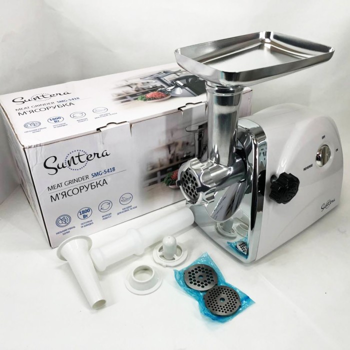 Потужна домашня м'ясорубка, Потужна електро м'ясорубка з насадками 'металева VC-64