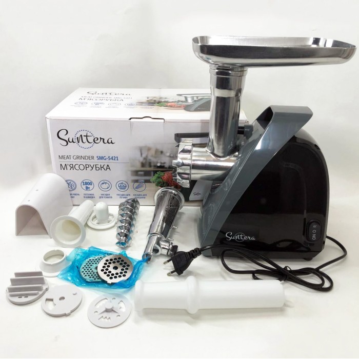 М'ясорубки з металевими шестернями в редукторі Suntera, Електром'ясорубка для шинковки кухня VY-51
