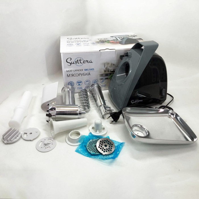 М'ясорубки з металевими шестернями в редукторі Suntera, Електром'ясорубка для шинковки кухня VY-51