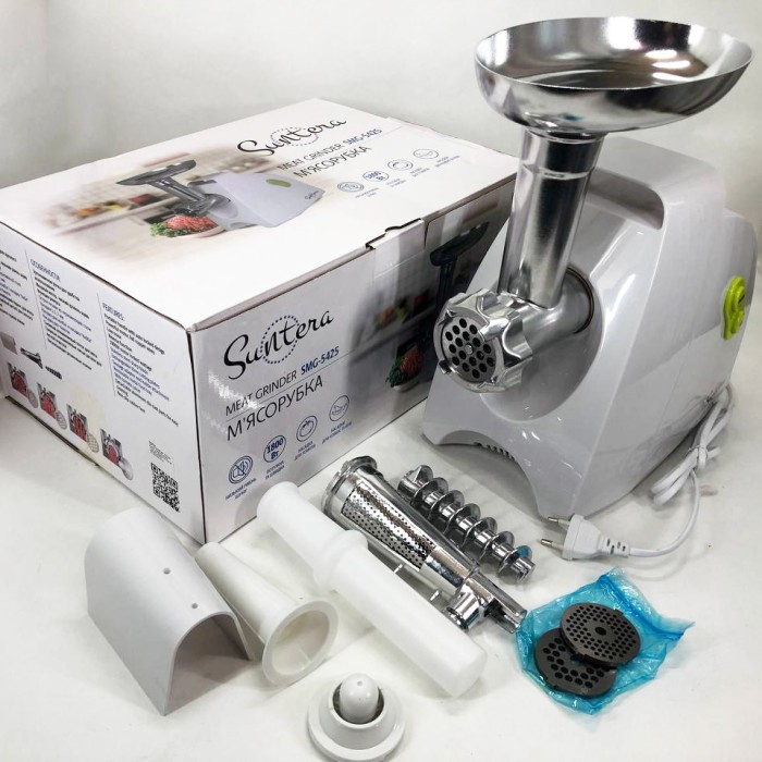 Потужна електро м'ясорубка з насадками Suntera, М'ясорубки з металевими шестернями в редукторі AK-92