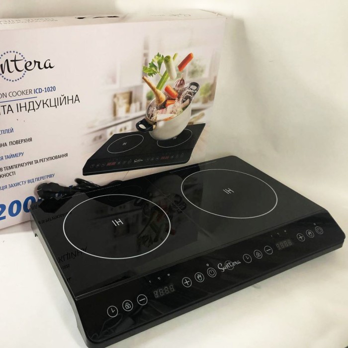Кухонна плита електро для кухні Suntera ICD-1020, Індукційна плита з низьким енергоспоживанням ET-89