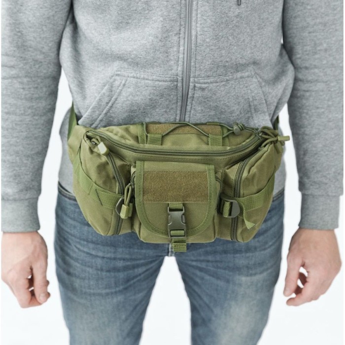 Нагрудна сумка чоловіча тактична чорна, Сумка тактична наплічна Чоловіча сумка-слінг QY-36