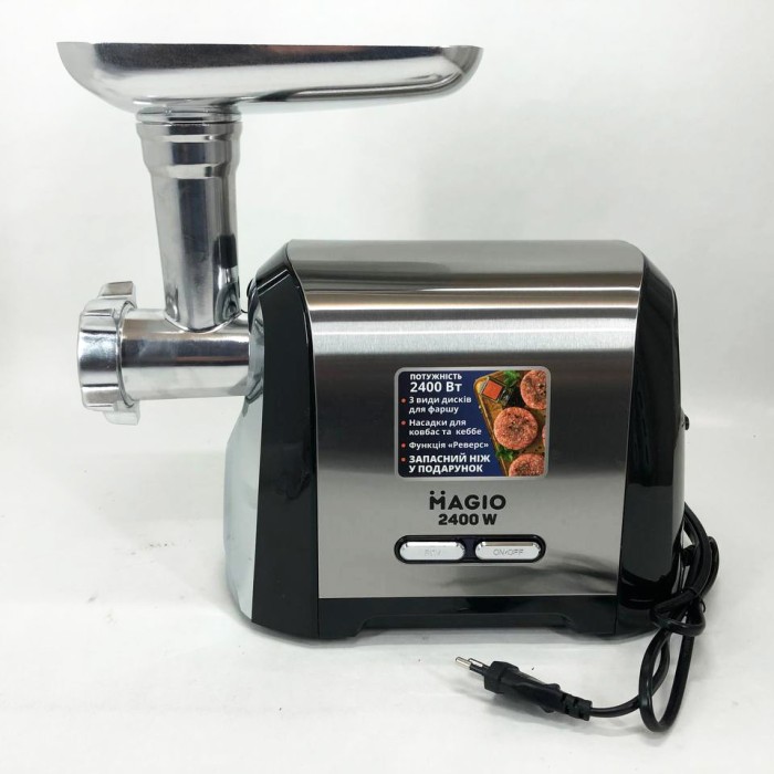 Електрична м'ясорубка з високою потужністю Magio MG-269 2400Вт, Кухонна м'ясорубка соковижималка VH-24