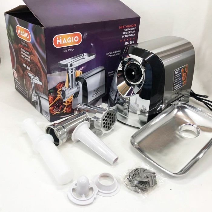 М'ясорубка для наповнення ковбас Magio, Електро м'ясорубка-соковижималка кухонна для дому KG-76