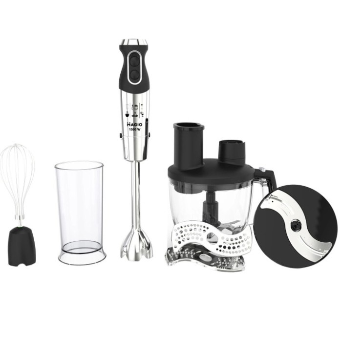 Блендер для сніданків і коктейлів MAGIO, Блендери з насадками, Занурювальний блендер з чашею EB-91