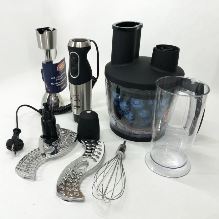 Занурювальний блендер для домашнього використання MAGIO, Кухонний міксер з металевою чашею MG-36