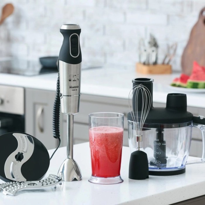 Занурювальний блендер для домашнього використання MAGIO, Кухонний міксер з металевою чашею MG-36