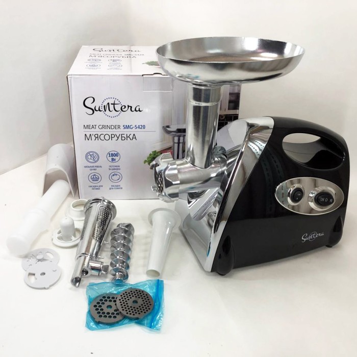 Електром'ясорубка з насадками для овочів, М'ясорубка кухонна потужна для дому М'сосисок EW-90