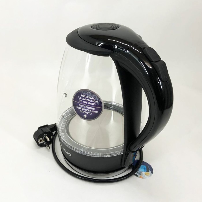 Вишуканий електрочайник MAGIO MG-501 1.7 л 1800 Вт, Гарний електрочайник, Чайник скляний електричний ZK-46