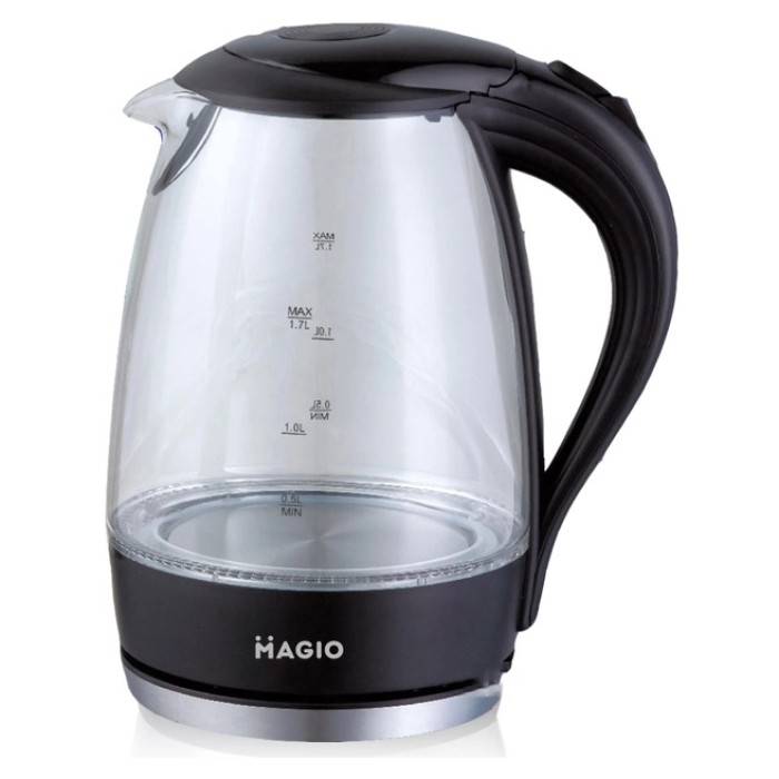 Вишуканий електрочайник MAGIO MG-501 1.7 л 1800 Вт, Гарний електрочайник, Чайник скляний електричний ZK-46