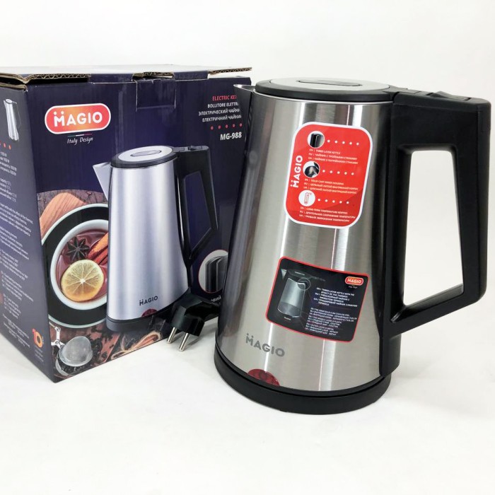 Сучасний електрочайник для дому MAGIO MG-988 2150 Вт, Зручний електричний чайник для кухні VA-23