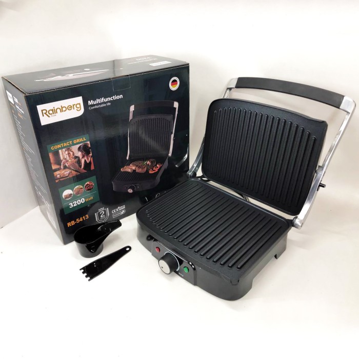 Електрогриль для барбекю і стейків Rainberg RB-5413 3200 Вт, Гриль універсальний, Якісний гриль PH-56