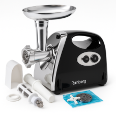 Потужна якісна електро м'ясорубка Rainberg RB-675 3800 Вт, М'ясорубка електрична з чашею JC-95