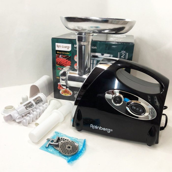 Потужна якісна електро м'ясорубка Rainberg RB-675 3800 Вт, М'ясорубка електрична з чашею JC-95