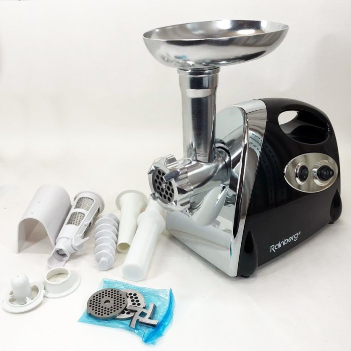 Потужна якісна електро м'ясорубка Rainberg RB-675 3800 Вт, М'ясорубка електрична з чашею JC-95