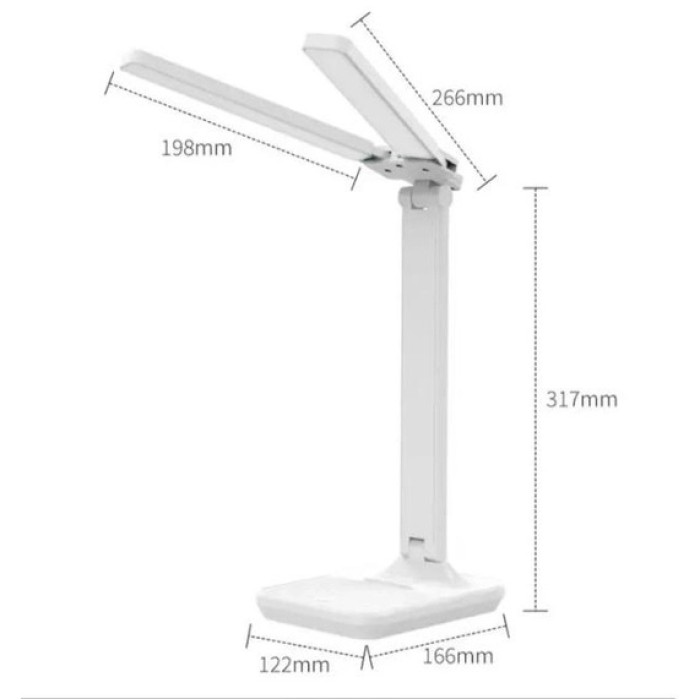 Лампа акумуляторна з гнучкою ніжкою, з usb, Настільна лампа для навчання дітей настільна акб LJ-91