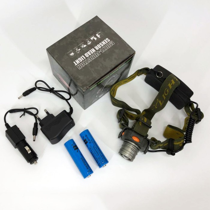 Налобний ліхтар тактичний Bailong BL-1505-602B SENSOR з датчиком руху, Ліхтарик налобний led