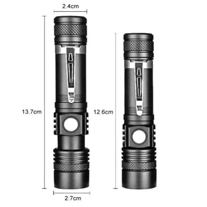 Яскравий тактичний ліхтарик Bailong BL-518-T6, Портативний ліхтар із функцією зарядки JW-15
