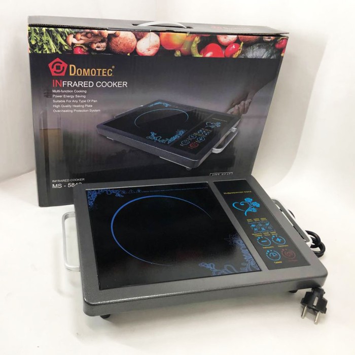 Плита інфрачервона Domotec MS-5842 на 1 конфорку, потужна настільна електроплита, індукційна плита міні