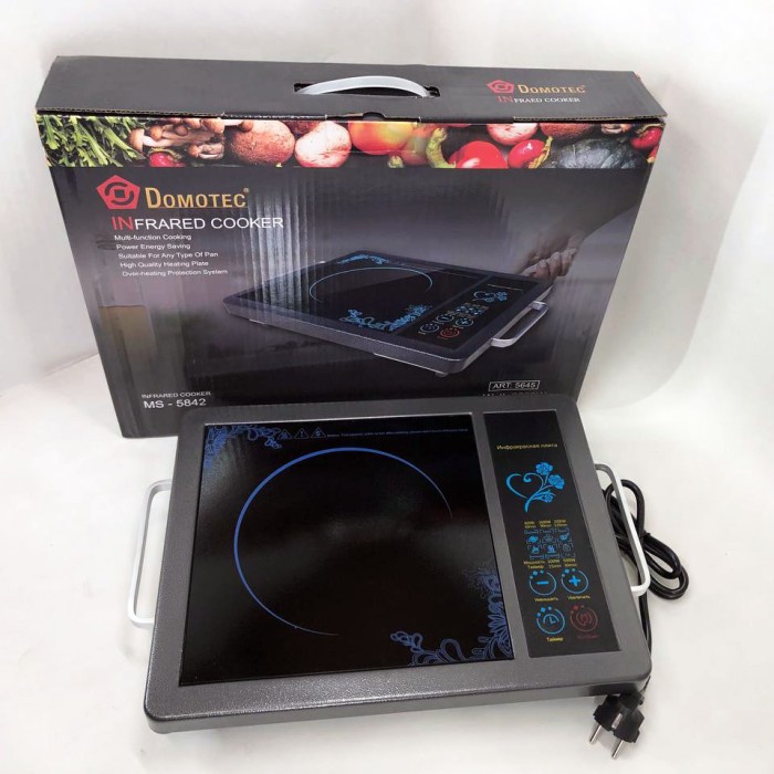 Потужна електроплита для дому Domotec MS-5842 2000 Вт, Настільні плити для дому, Міні електроплита KF-65