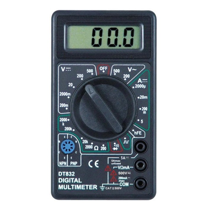 Мультиметр для перевірки електроприладів Digital DT-832, Портативний мультиметр тестер GS-27