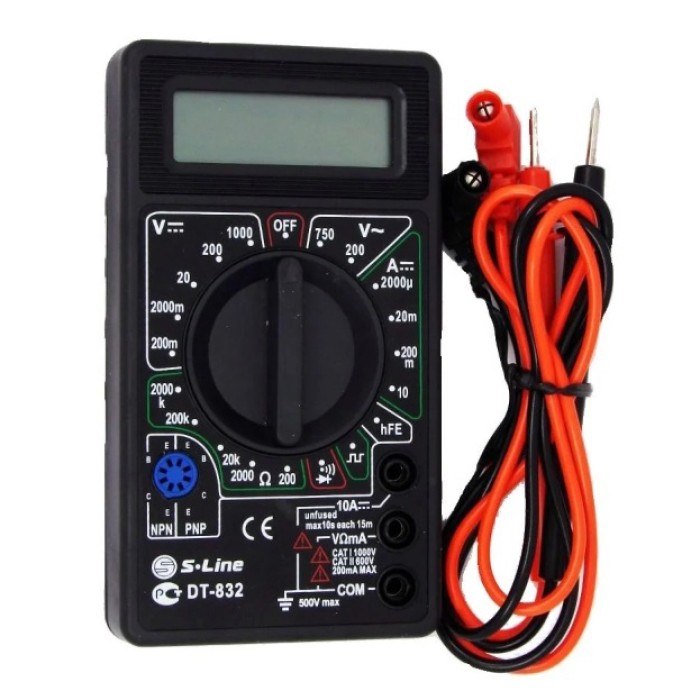Мультиметр для перевірки електроприладів Digital DT-832, Портативний мультиметр тестер GS-27