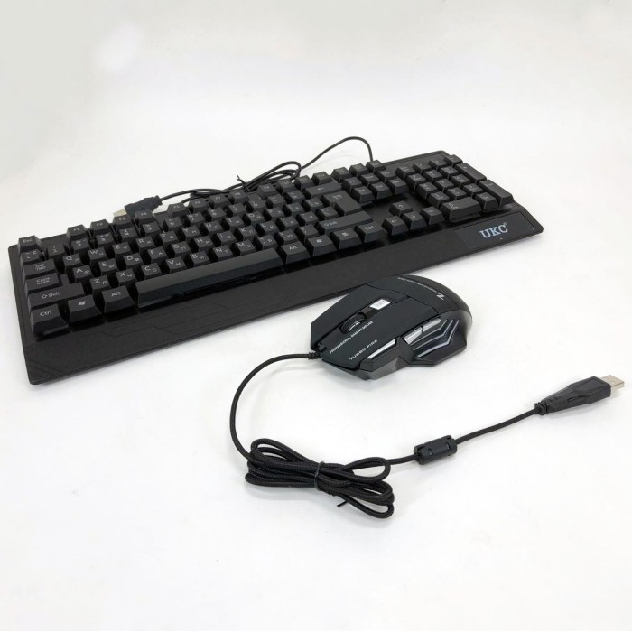Клавіатура+мишка UKC з LED підсвічуванням від USB M-710, клавіатура ігрова з підсвічуванням GB-923 та мишкою
