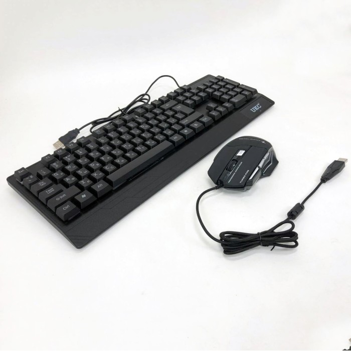 Клавіатура+мишка UKC з LED підсвічуванням від USB M-710, клавіатура ігрова з підсвічуванням GB-923 та мишкою