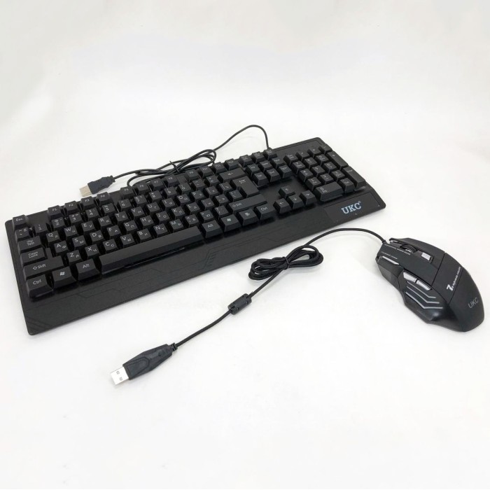 Клавіатура+мишка UKC з LED підсвічуванням від USB M-710, клавіатура ігрова з підсвічуванням GB-923 та мишкою