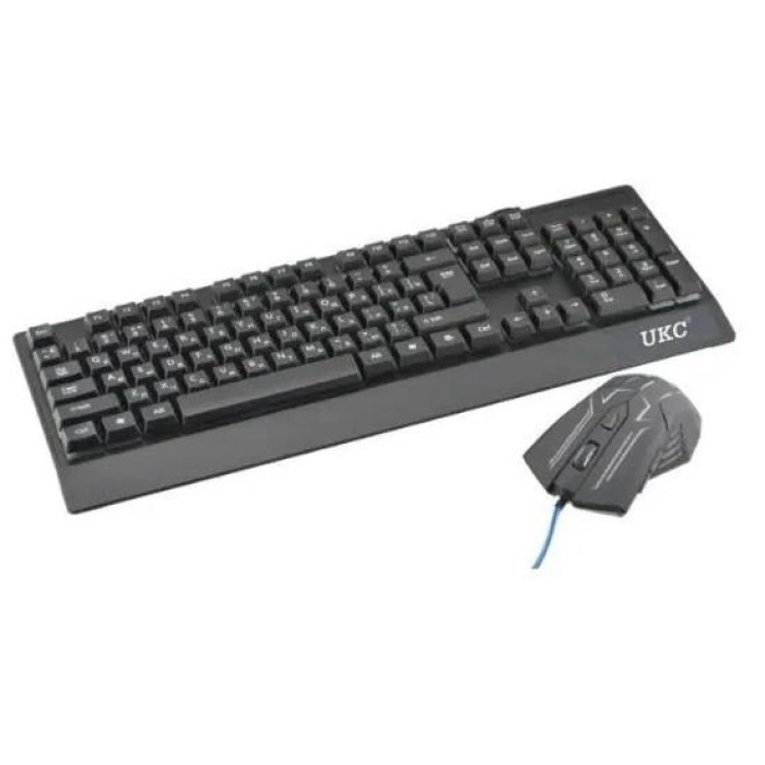 Клавіатура+мишка UKC з LED підсвічуванням від USB M-710, клавіатура ігрова з підсвічуванням та мишкою