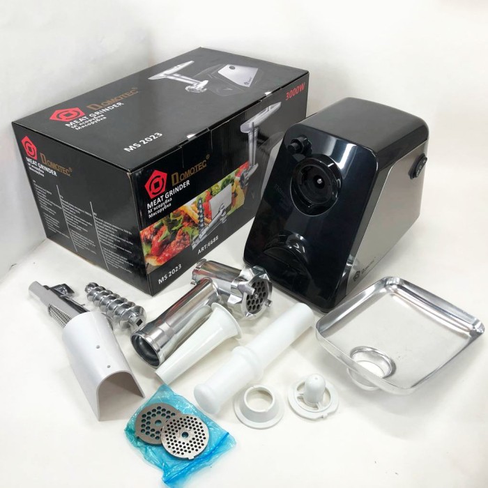 Електром'ясорубка побутова з насадкою для ковбаси DOMOTEC, М'ясорубки нержавіюча сталь AP-31