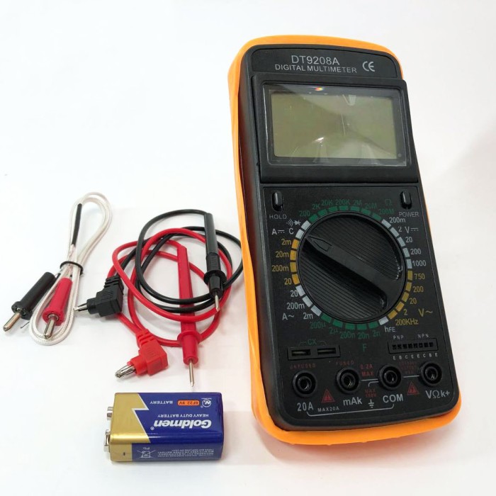 Мультиметр із хорошою точністю Digital DT-9208A, Електричний тестер напруги, Мультиметр електрика KU-31