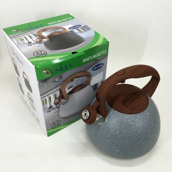 Чайник зі свистком для електроплити Unique, Чайник на три літри для плити газовий красивий RK-73