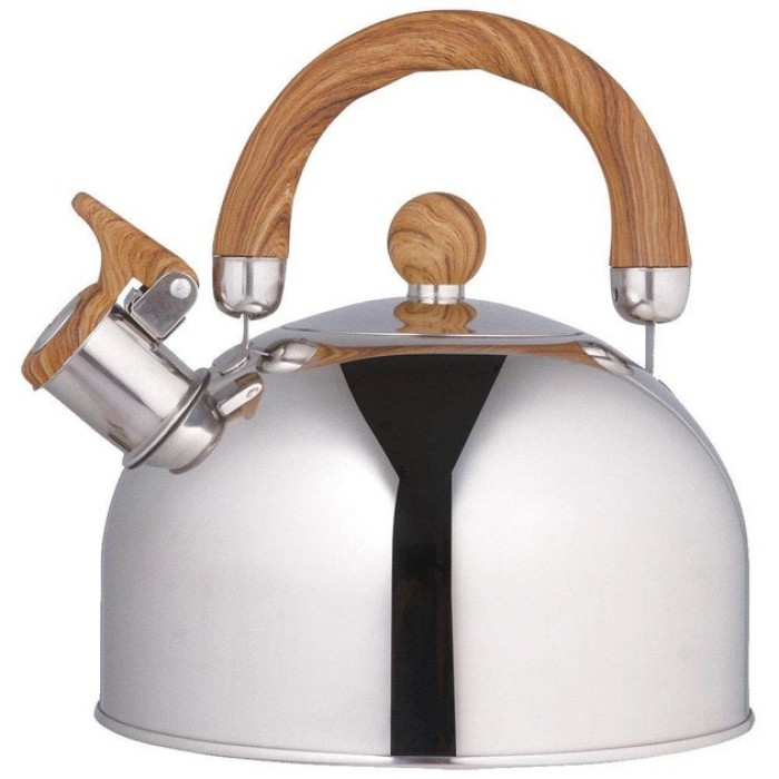 Чайник металевий зі свистком Unique, Функціональний чайник зі сталі свистком для води на газ RB-40