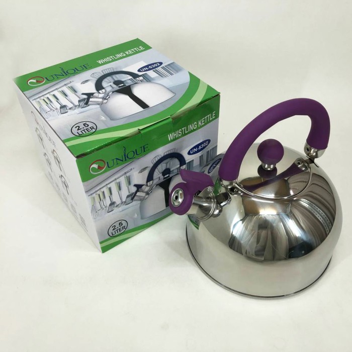Чайник для газових плит Unique UN-5302 2.5 л, Чайник для приготування чаю зі свистком JH-94