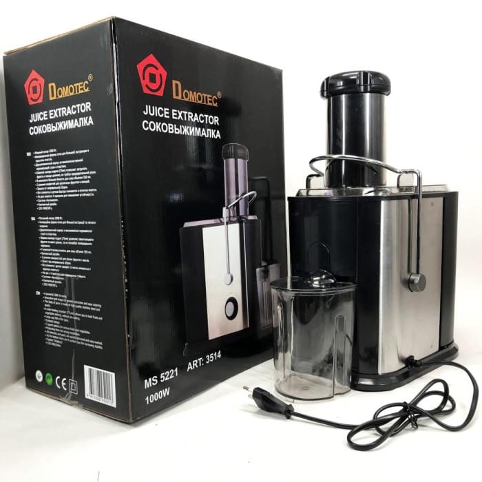 Професійна соковижималка Domotec MS-5221 1000 W, Соковижималка для грейпфрута, QV-653 Потужна соковижималка