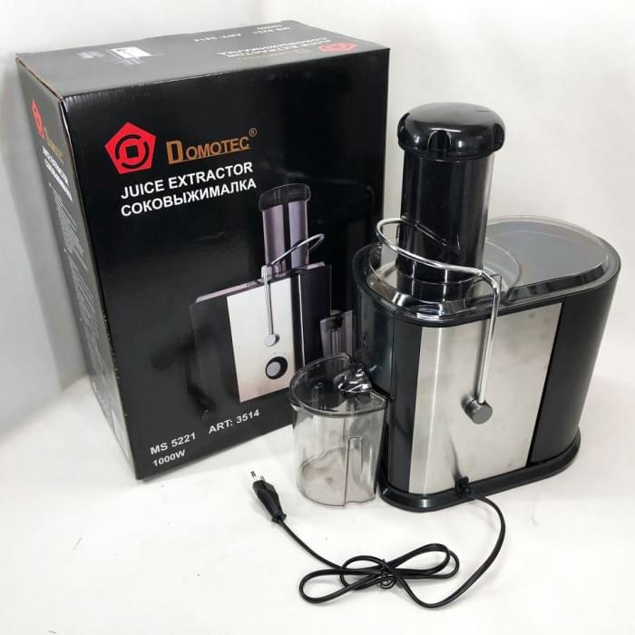Професійна соковижималка Domotec MS-5221 1000 W, Соковижималка для грейпфрута, QV-653 Потужна соковижималка
