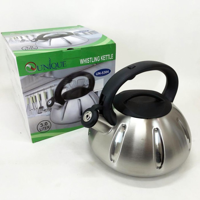 Чайник для газової плити 3 л літра Unique, Чайник на три літри для плити Гарний плит CP-42